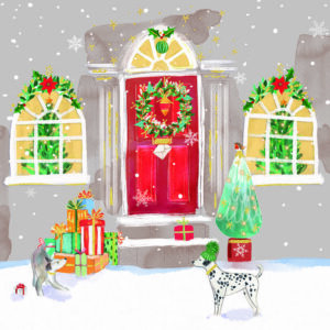 Decorated for Christmas Charity Christmas Card featuring a house full of decorations