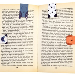 Magnetic Dog Bookmarks on a book