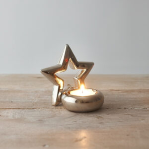 small star tea light holder