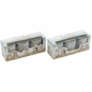 two sets of Seashore Candles in boxes on white background